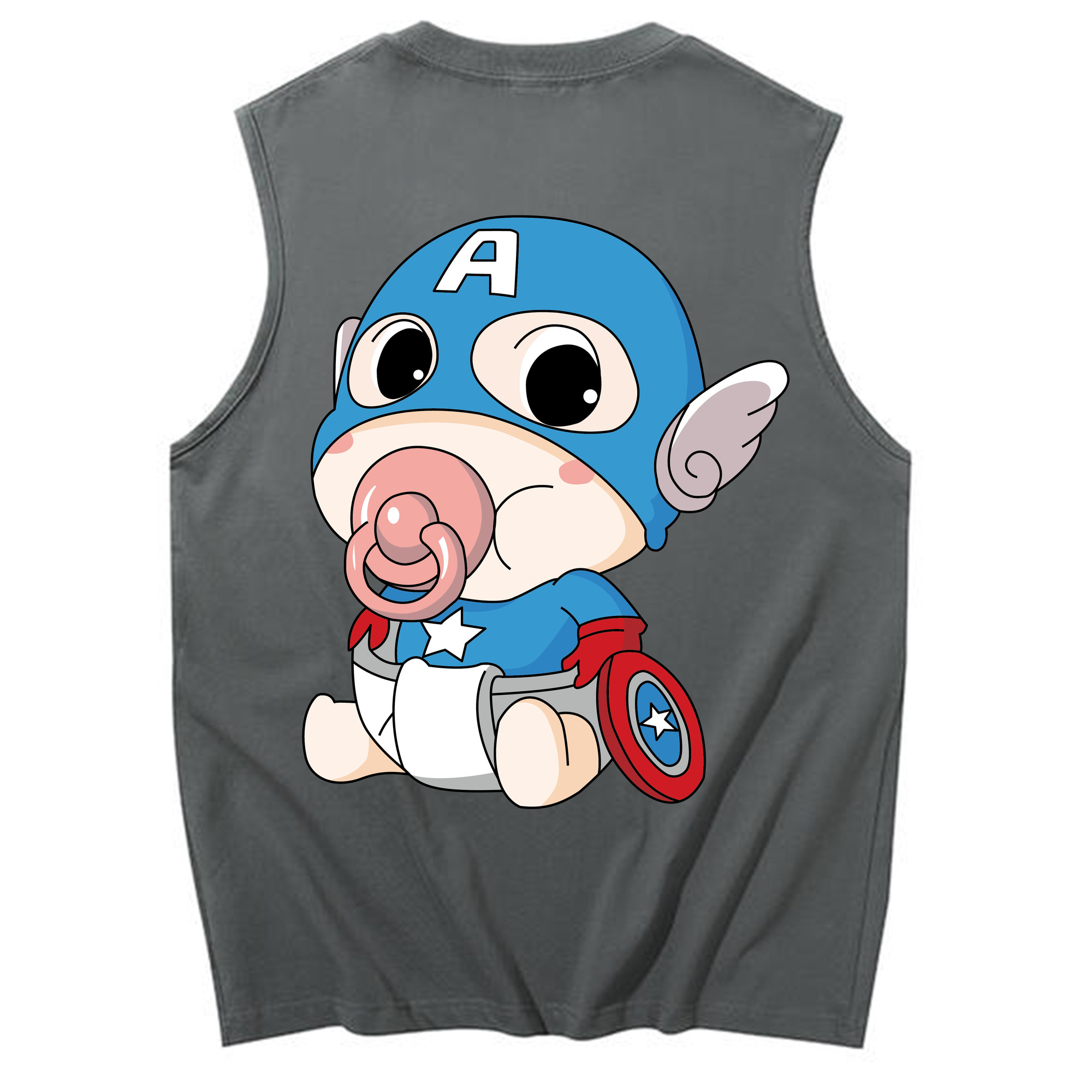 （画像用） アベンジャーズ The Avengers コットン100％タンクトップ（背面プリント）